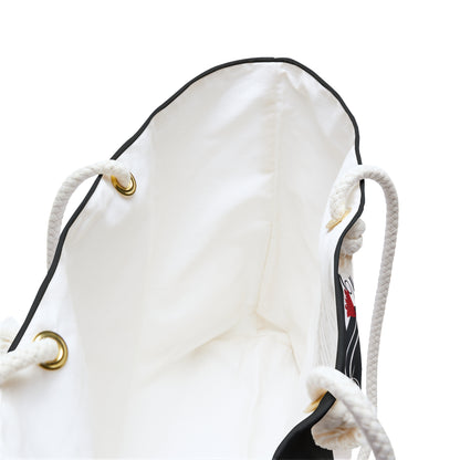 Pearls & Curls1 | Black - Two-Sided Weekender Bag