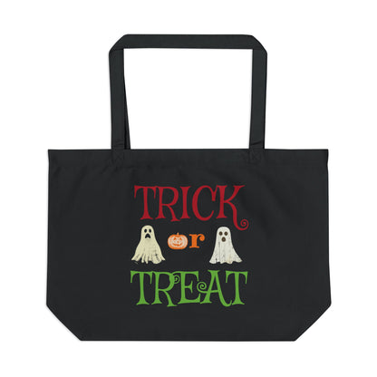 Harvest 'Ween | Halloween Trick or Treat Eco Tote — Cute Cartoon Scary Characters Canvas Bag