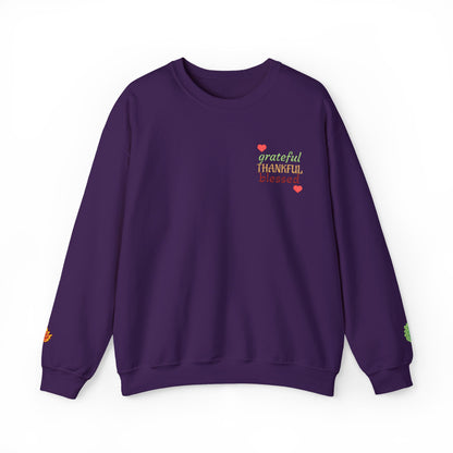 Harvest Haze | Grateful, THANKFUL, Blessed Fall Crewneck Sweatshirt (multiple colors)