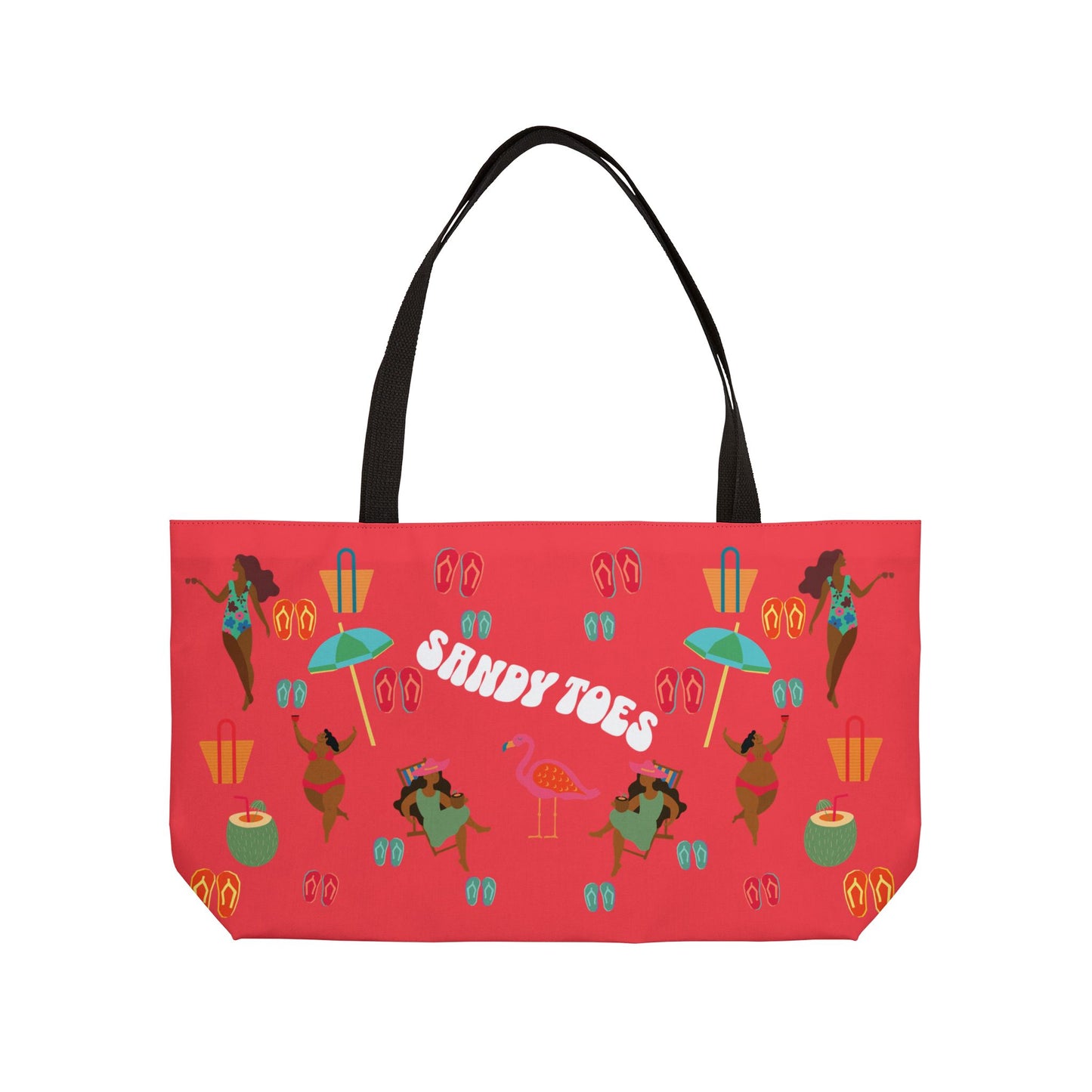 Sandy Toes | Melon Two-Sided Weekender Tote Bag (black girl)