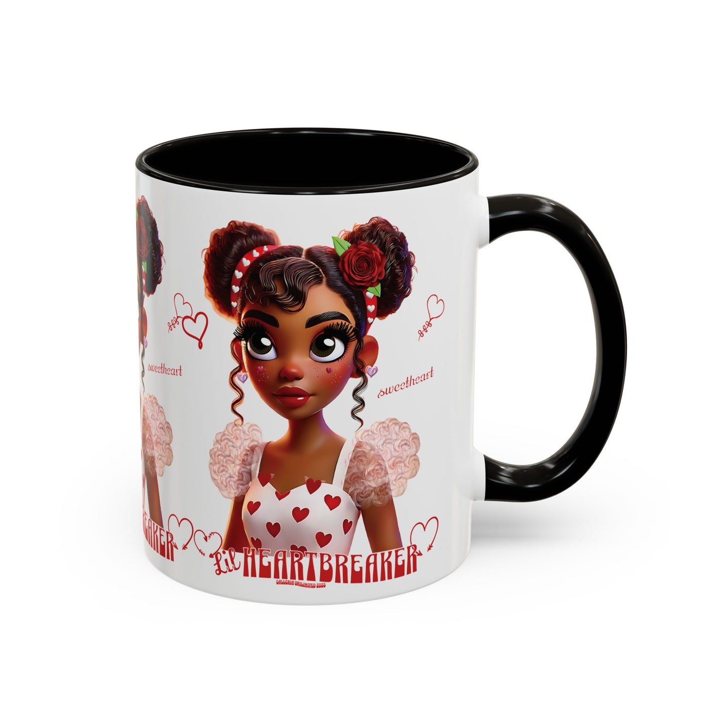 Heartbreaker Girl |Marshmallow - Coffee Mug, two-tone, 11 oz (multiple handle colors)
