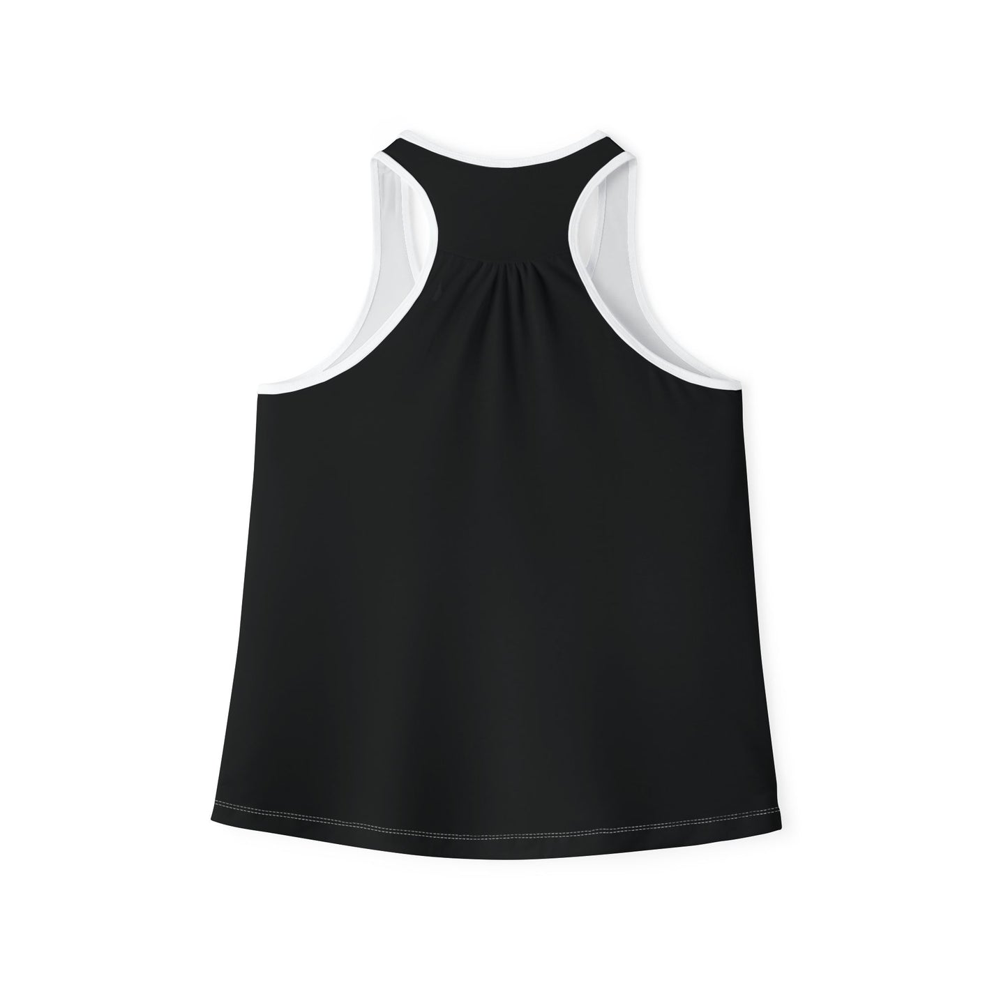 Pearls & Curls1 | Black - Plain Ringer Tank (black or white trim)