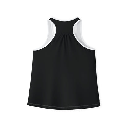 Pearls & Curls1 | Black - Plain Ringer Tank (black or white trim)
