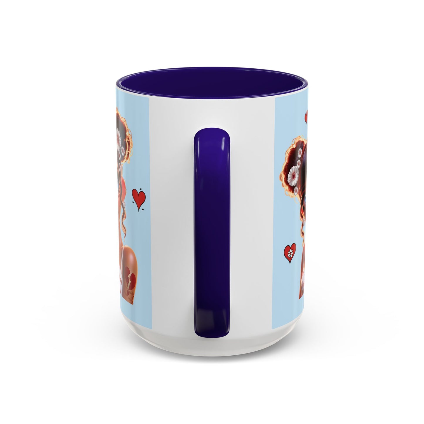 Heartbreaker 1 | Blueberry - Coffee Mug, two-tone, 15 oz (multiple handle colors)