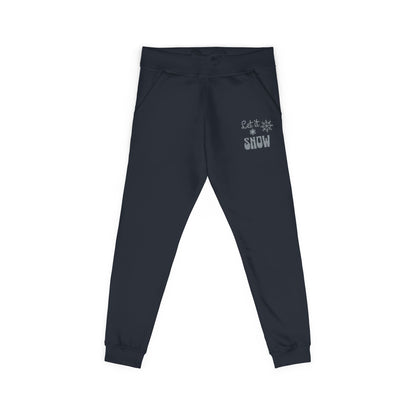 The Cozy Edit2 | Embroidered "Let It Snow" Fleece Lounge Joggers (multiple colors)