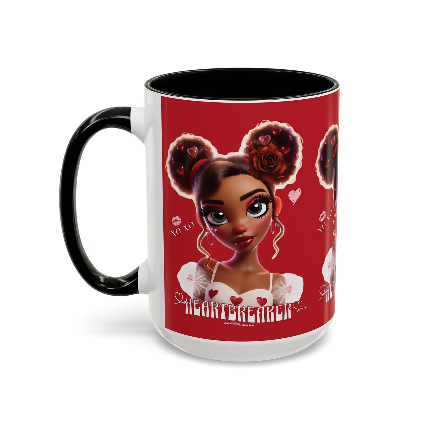 Heartbreaker 3| Cherry - Coffee Mug, two-tone, 15 oz (multiple handle colors)