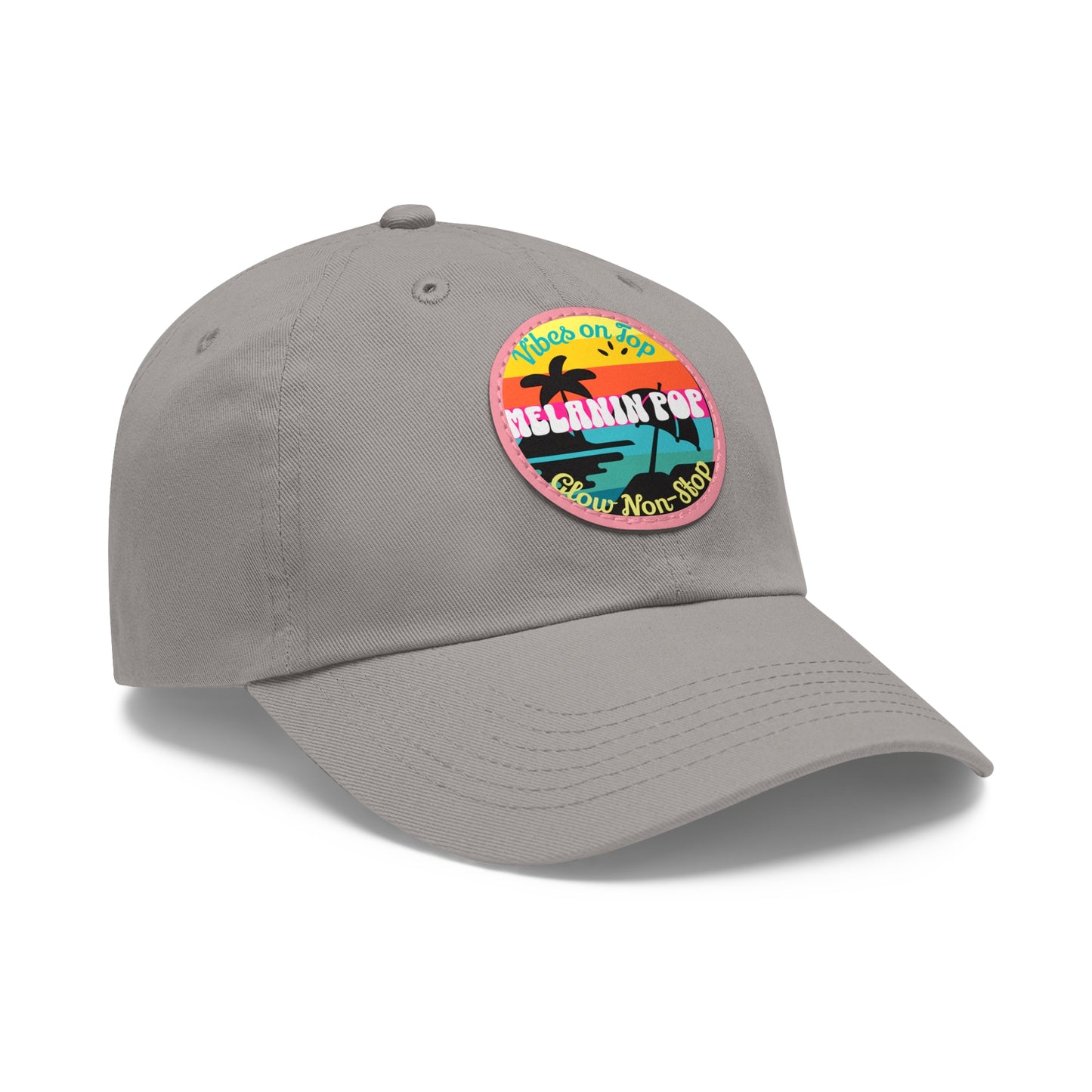 Sandy Toes | Melanin Pop Round Leather Patch Dad Cap (multiple colors)
