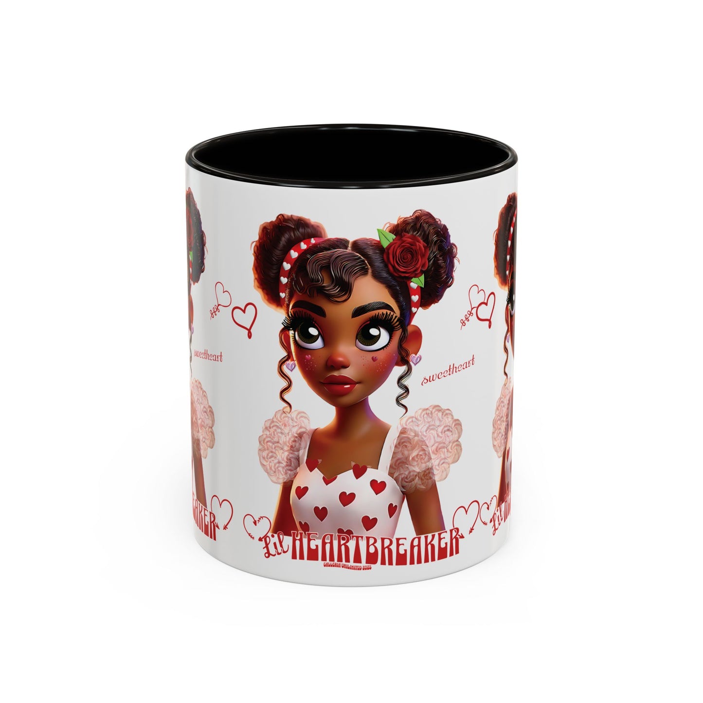Heartbreaker Girl |Marshmallow - Coffee Mug, two-tone, 11 oz (multiple handle colors)