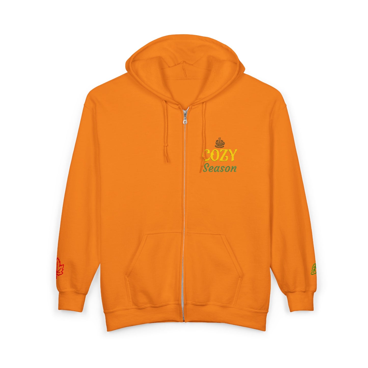 Harvest Haze | 'Cozy Season' Embroidered Zip Hoodie (multiple colors)