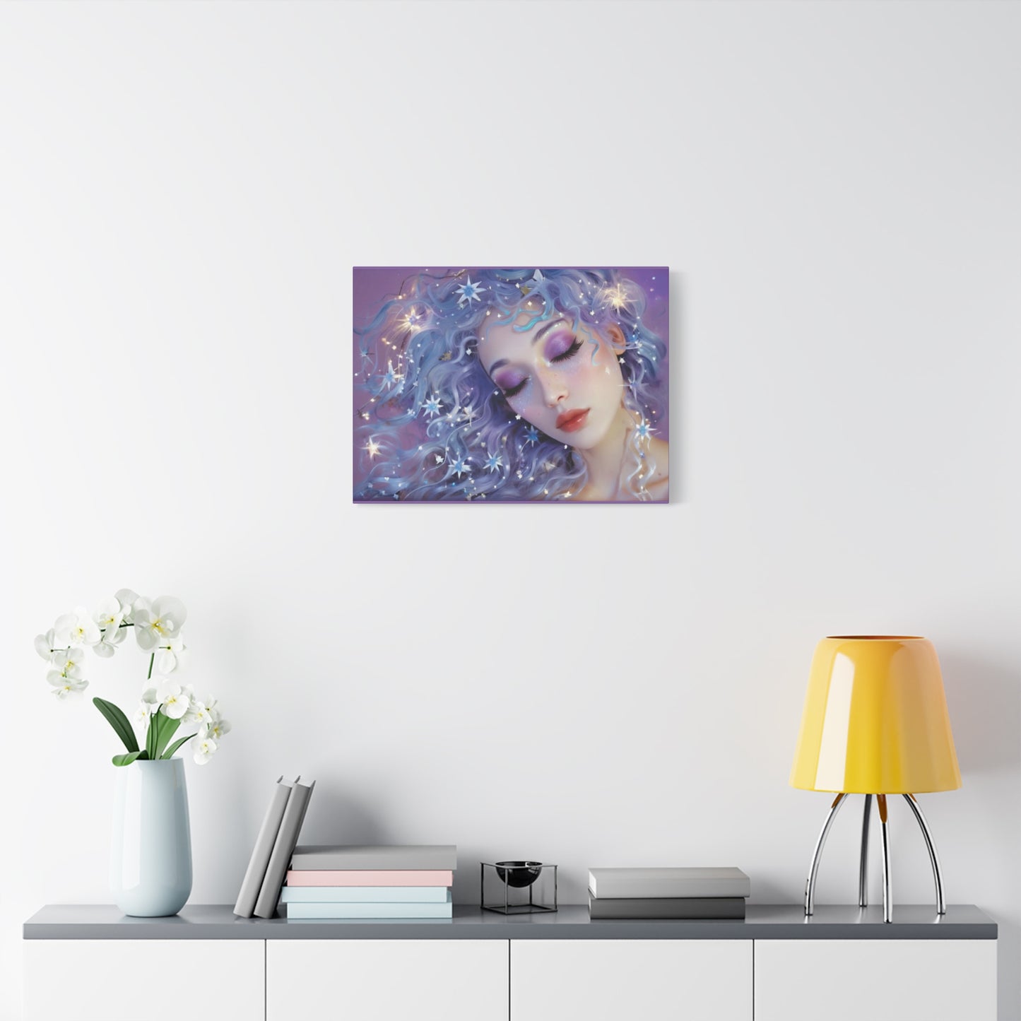Winter Fantasy2 | Celestial Maiden Slumber Matte Canvas Print