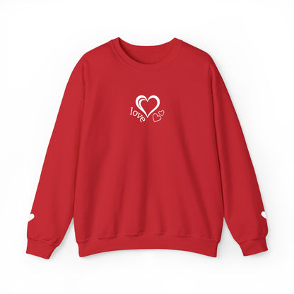 Heartbreaker 0 | White Embroidered Love Crewneck Sweatshirt