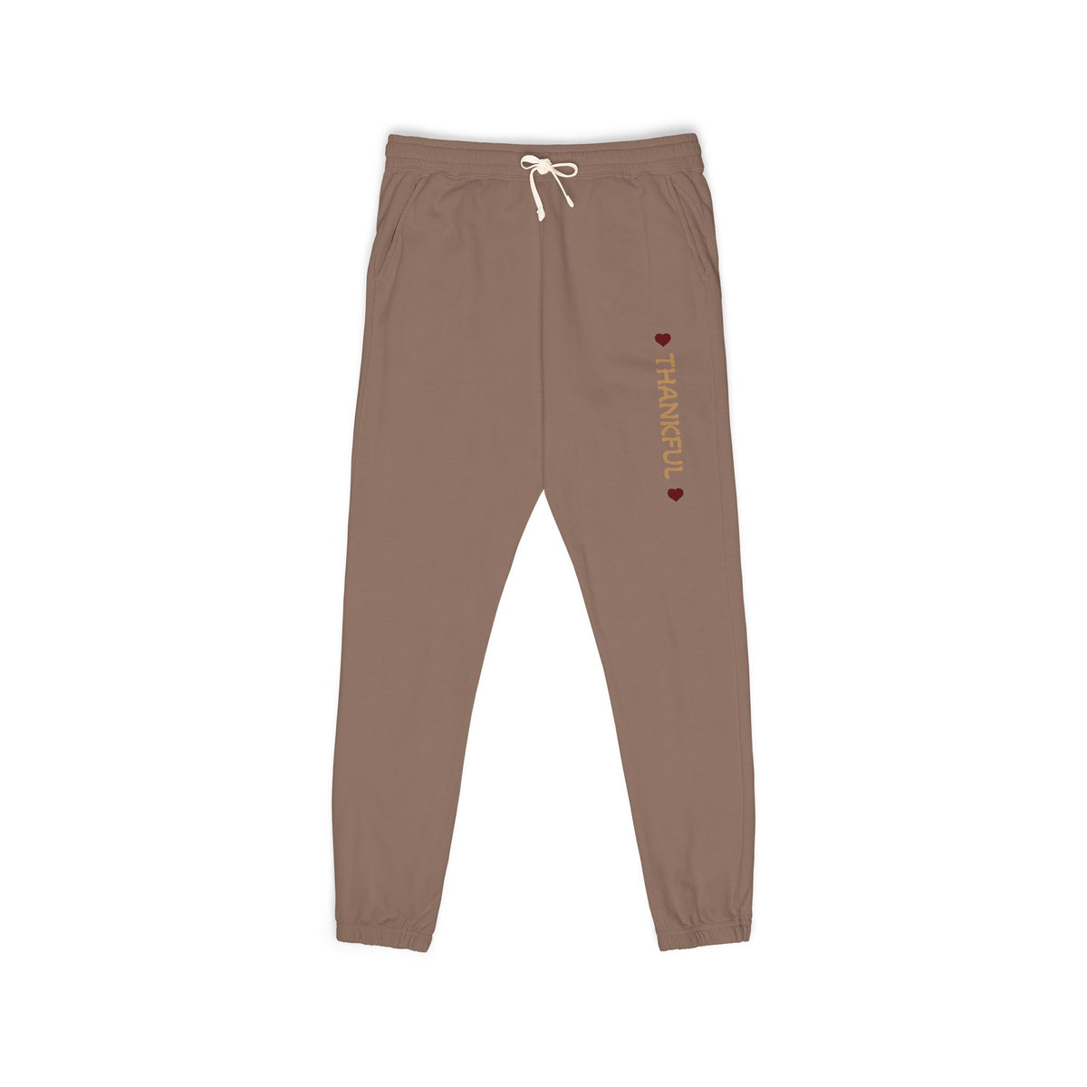 Harvest Haze 8 | 'THANKFUL' Vertical Gold Script Joggers