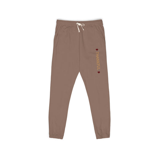 Autumn Harvest 8 | 'THANKFUL' Vertical Gold Script Joggers