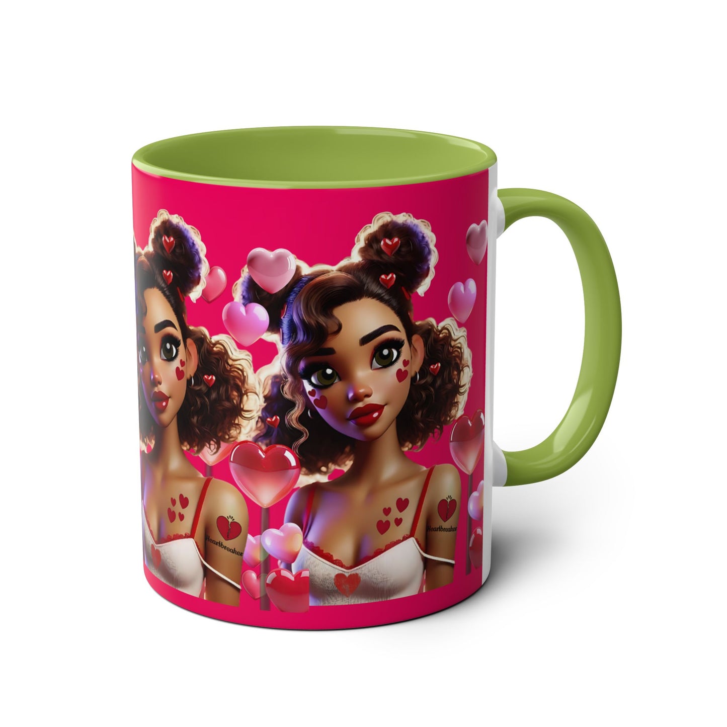 Heartbreaker 2 | Watermelon - Coffee Mug, two-tone (multiple handle colors)