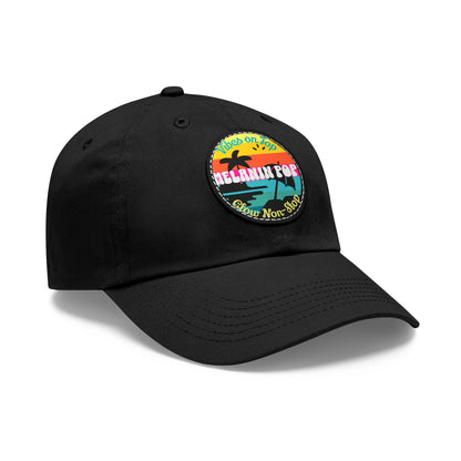 Sandy Toes | Melanin Pop Round Leather Patch Dad Cap (multiple colors)