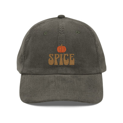 The Cozy Edit3 | Gold Embroidered Pumpkin Spice Corduroy Cap