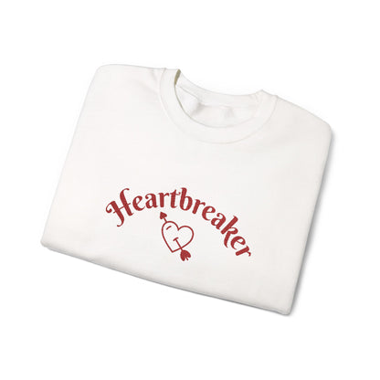 Heartbreaker 0 | Maroon Embroidered Heartbreaker Crewneck Sweatshirt