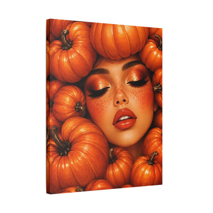 Harvest Muse2| Autumn Radiance, Satin Stretched Canvas Wall Art