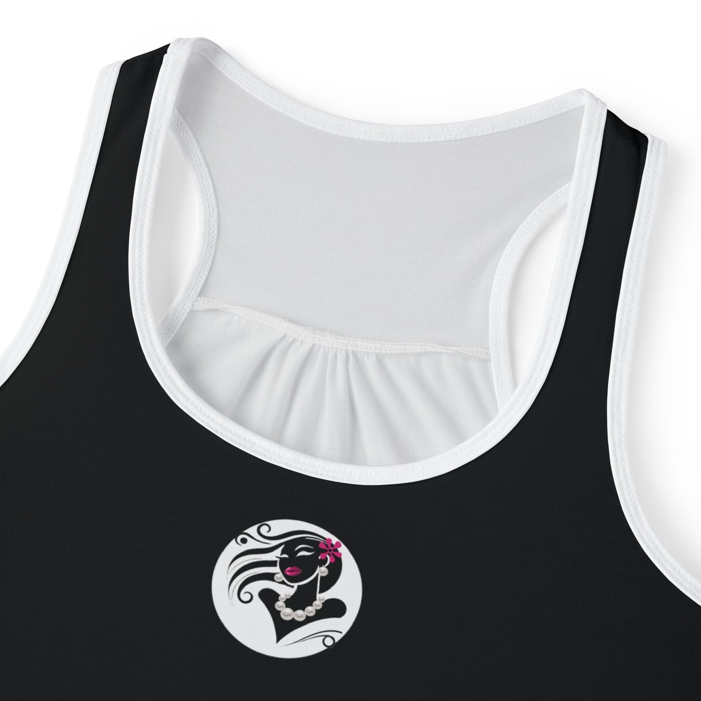 Pearls & Curls6 | Black - Pink Pout Ringer Tank (black or white trim)