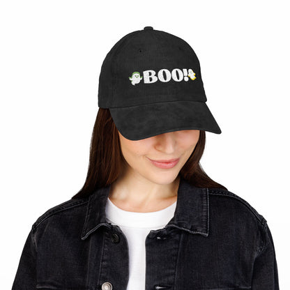 The Spooky Edit3 - Boo! Embroidered Corduroy Cap (multiple colors)