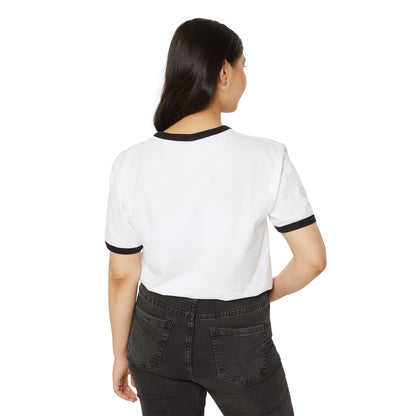 Pearls & Curls1| Plain Ringer Tee (heather grey or white)