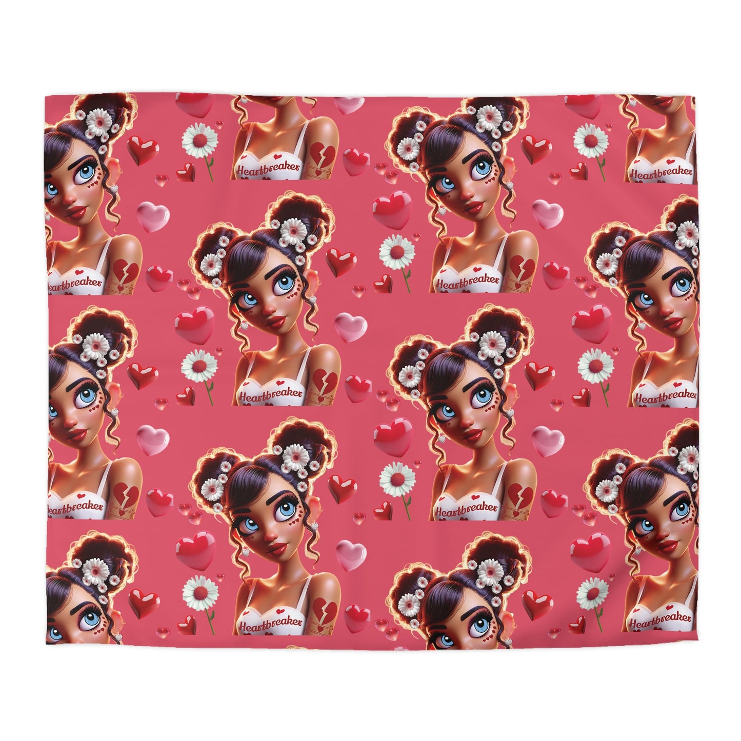 Heartbreaker 1 | Raspberry - Duvet, quilted (multiple sizes)