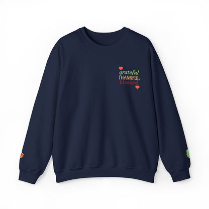 Harvest Haze | Grateful, THANKFUL, Blessed Fall Crewneck Sweatshirt (multiple colors)