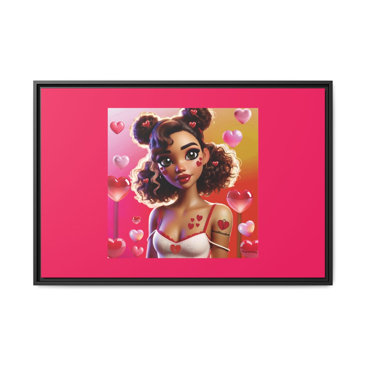 Heartbreaker 2 | Watermelon - Canvas Print, framed matte (multiple sizes/multiple frame colors)