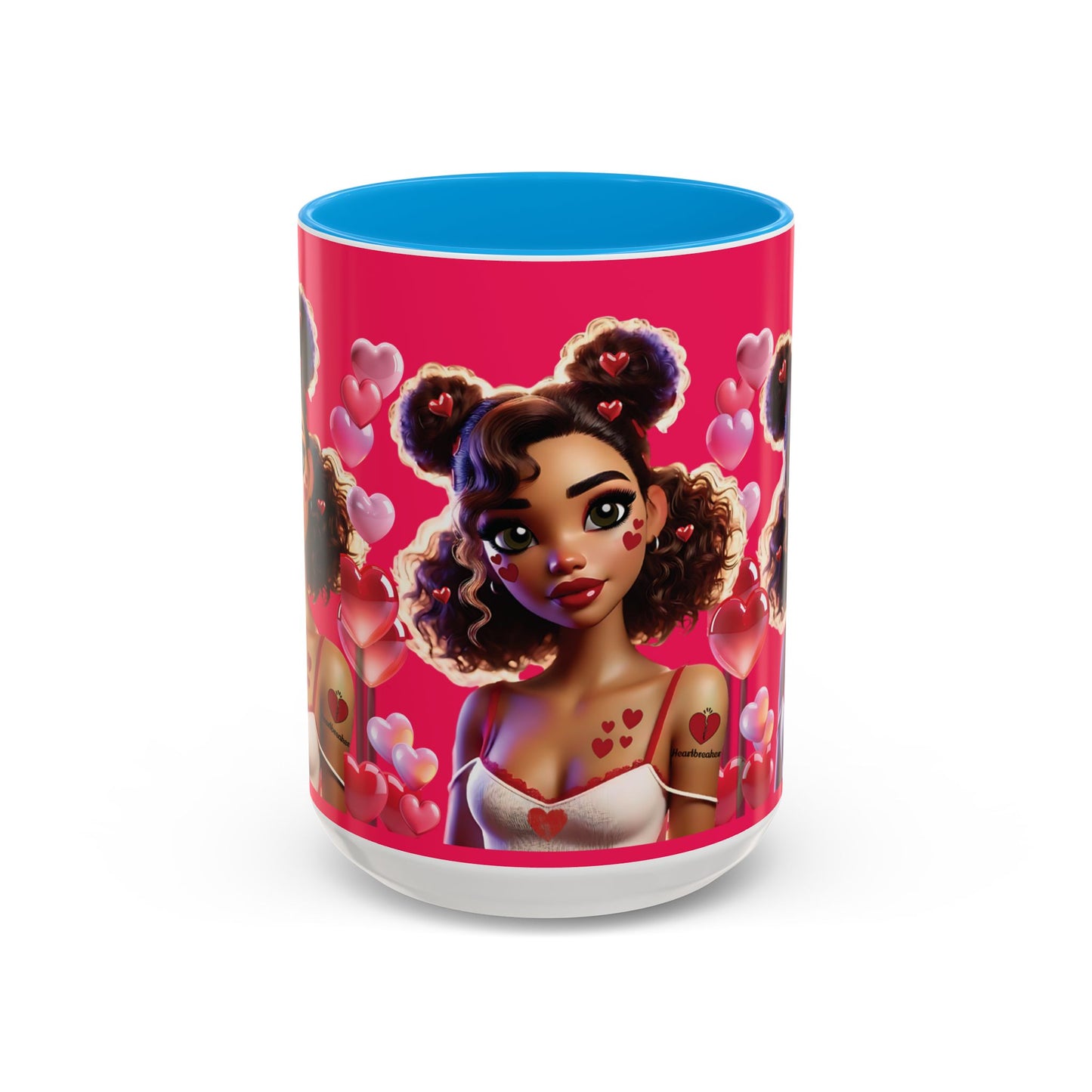 Heartbreaker 2 | Watermelon - Coffee Mug, two-tone, 15 oz (multiple handle colors)