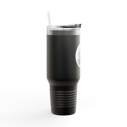 Pearls & Curls1 | Ruby Lips - Insulated Travel Mug, 40oz (black, white, or red)