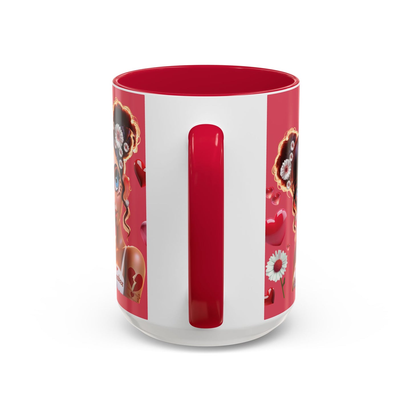 Heartbreaker 1 | Raspberry - Coffee Mug, two-tone, 15 oz (multiple handle colors)