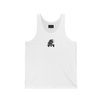 Pearls & Curls 1 | White Jersey Tank