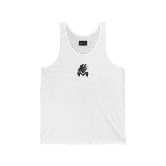 Pearls & Curls 1 | White Jersey Tank