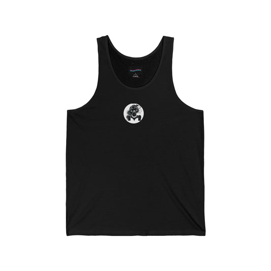 Pearls & Curls 1 | Black Jersey Tank