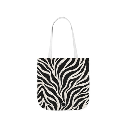 Zebra | Black & White Pattern Canvas Tote Bag
