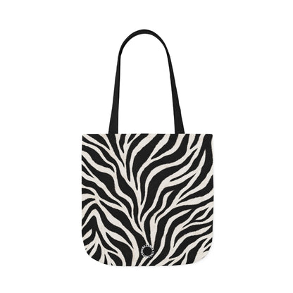 Zebra | Black & White Pattern Canvas Tote Bag