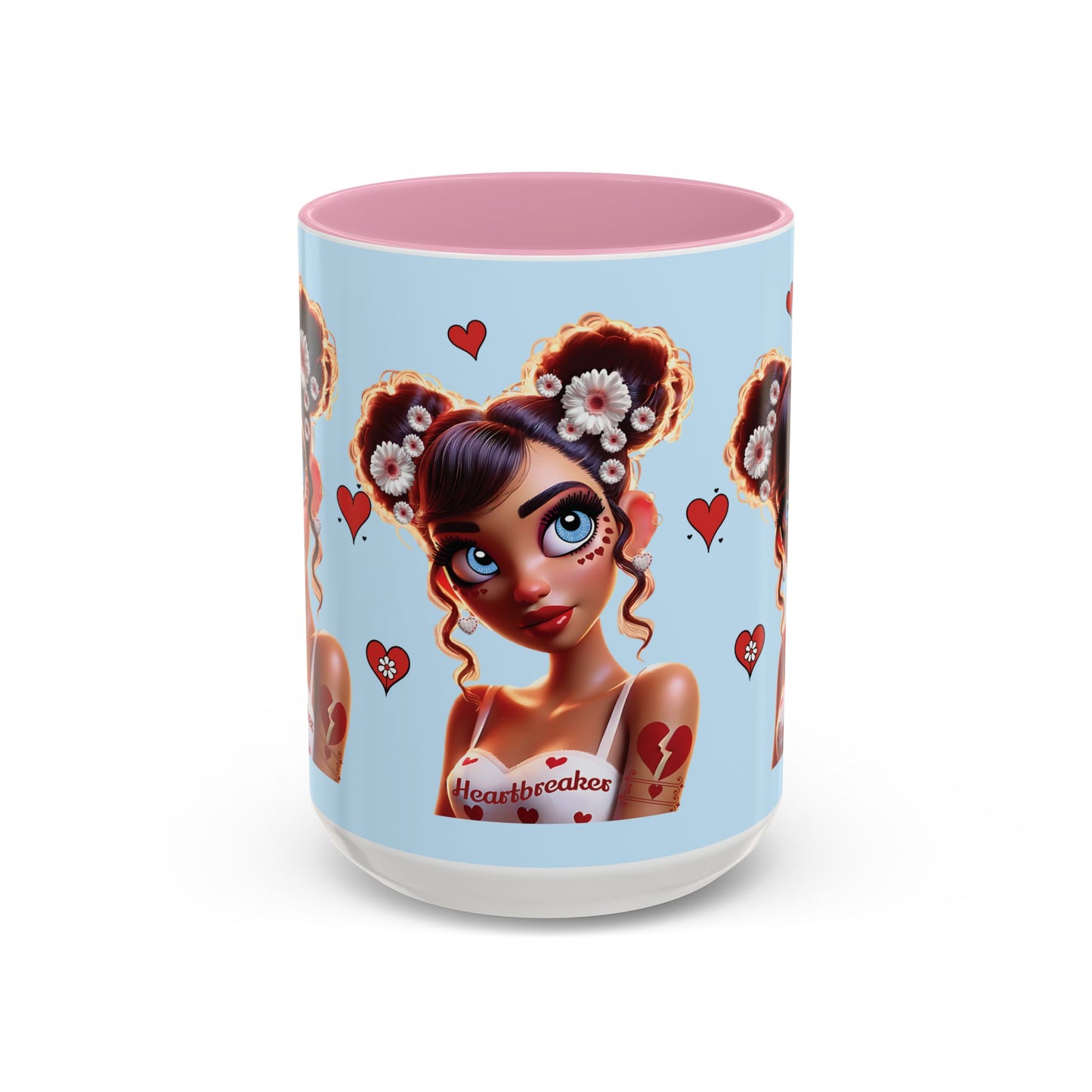 Heartbreaker 1 | Blueberry - Coffee Mug, two-tone, 15 oz (multiple handle colors)