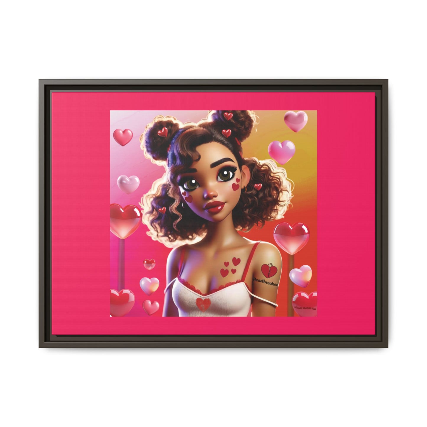 Heartbreaker 2 | Watermelon - Canvas Print, framed matte (multiple sizes/multiple frame colors)