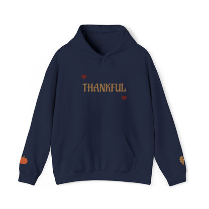 Autumn Harvest 3 | 'Thankful' Gold Embroidered Fall Hoodie (multiple colors)