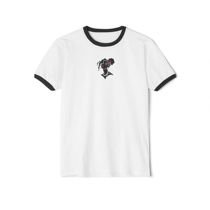 Pearls & Curls5| Ruby Lips Ringer Tee (heather grey or white)