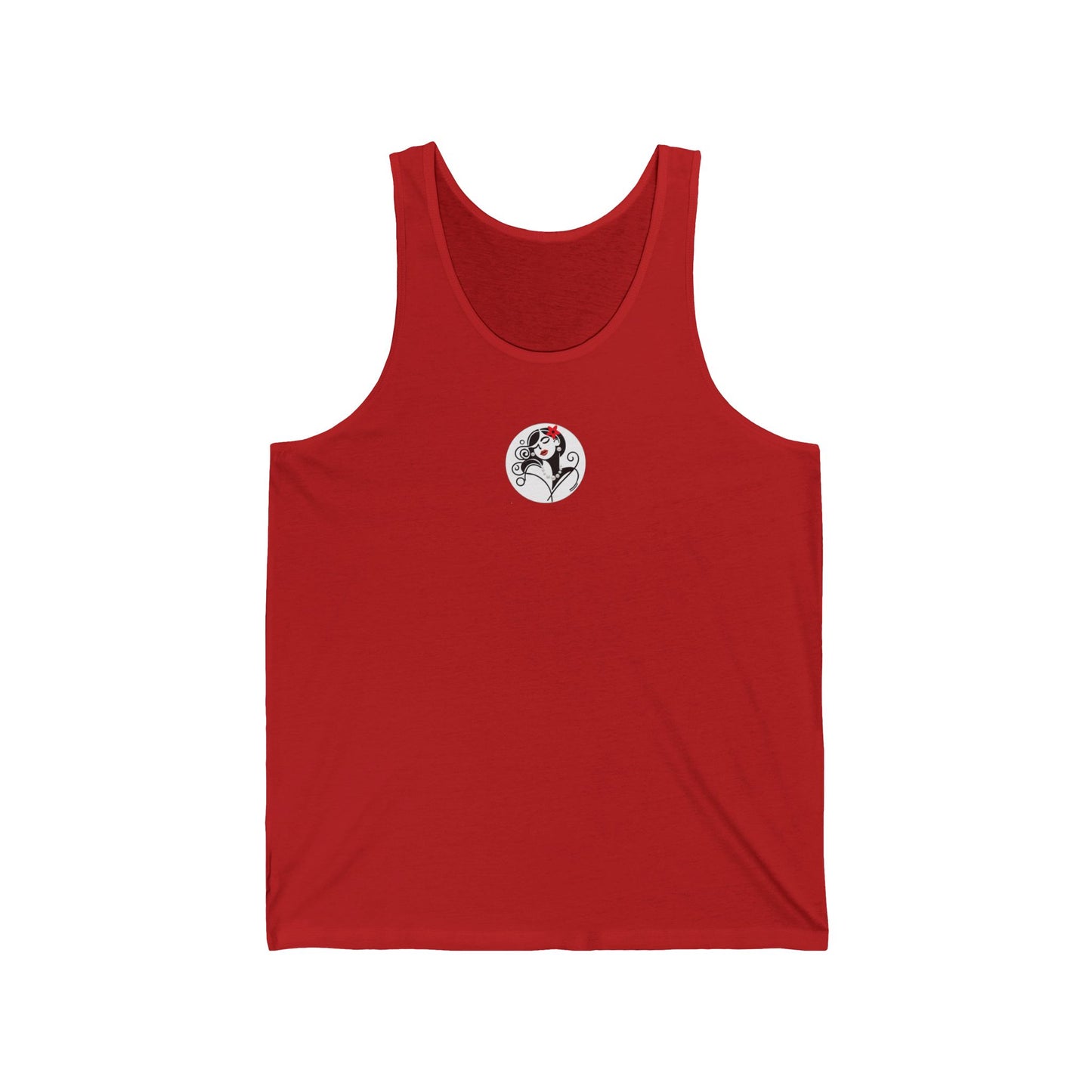 Pearls & Curls 4 | Cherry Kiss Red Jersey Tank