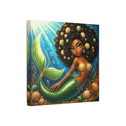 Sirens of the Gilded Sea | Jeweled Reef, Satin Stretched Canvas