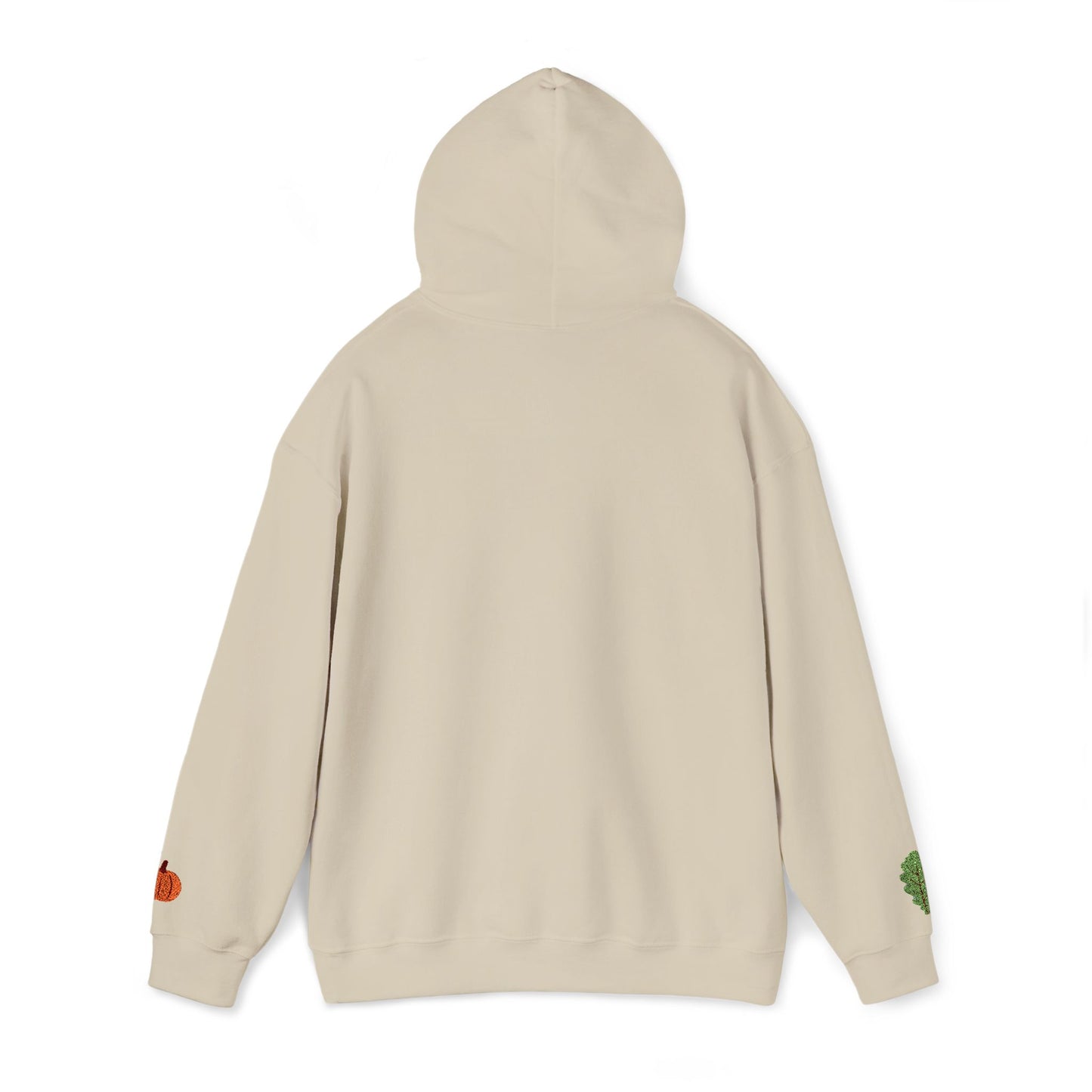 The Thankful Edit1 | Light Green Embroidered Thankful Hoodie, maroon hearts (multiple colors)