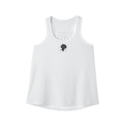 Pearls & Curls2 | White - Plain Ringer Tank (black or white trim)
