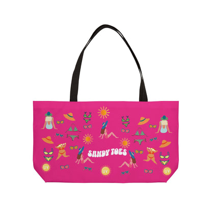Sandy Toes | Weekender Tote Bag - Passionfruit2 (two sides)
