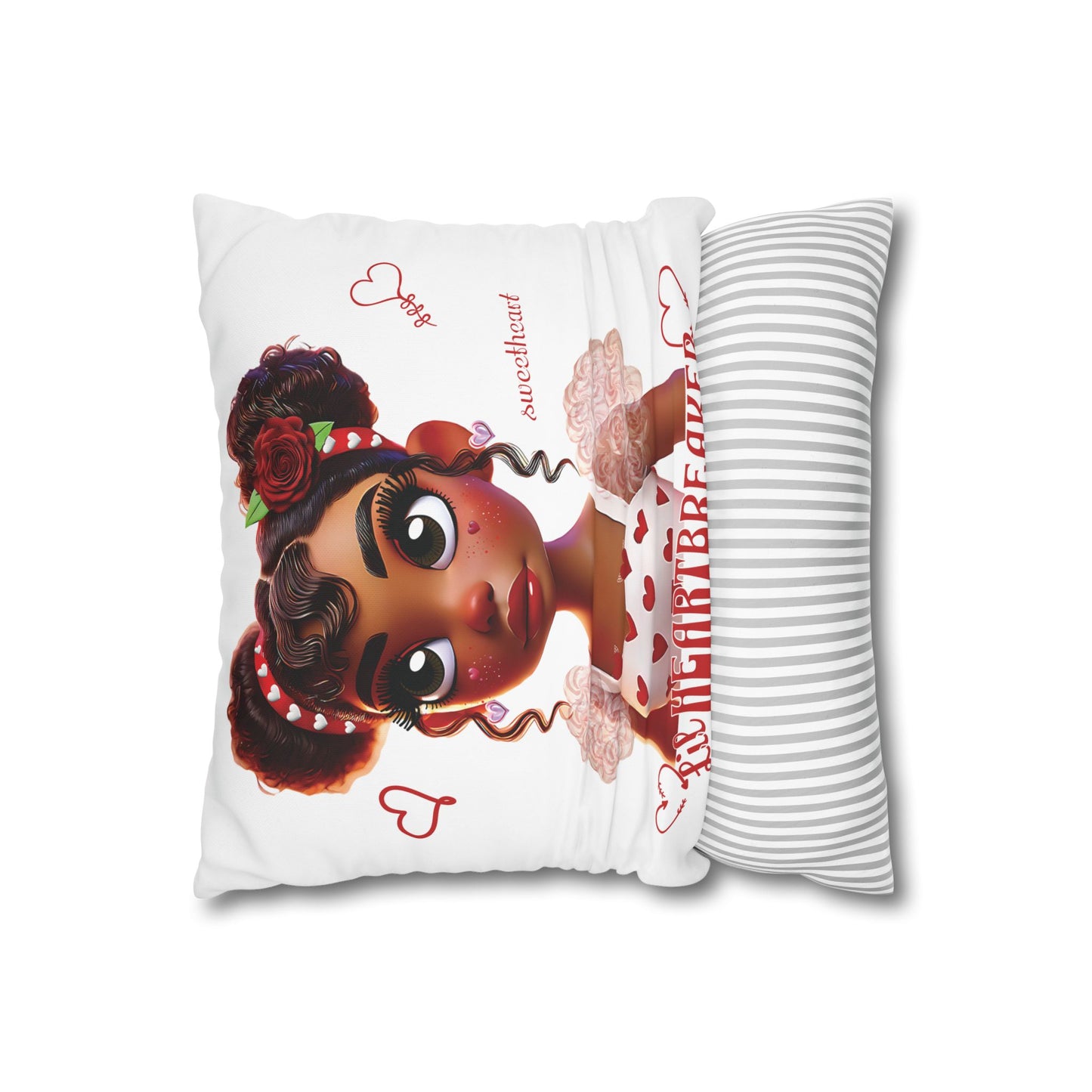 Heartbreaker Girl | Marshmallow - Pillowcase, square (multiple sizes)