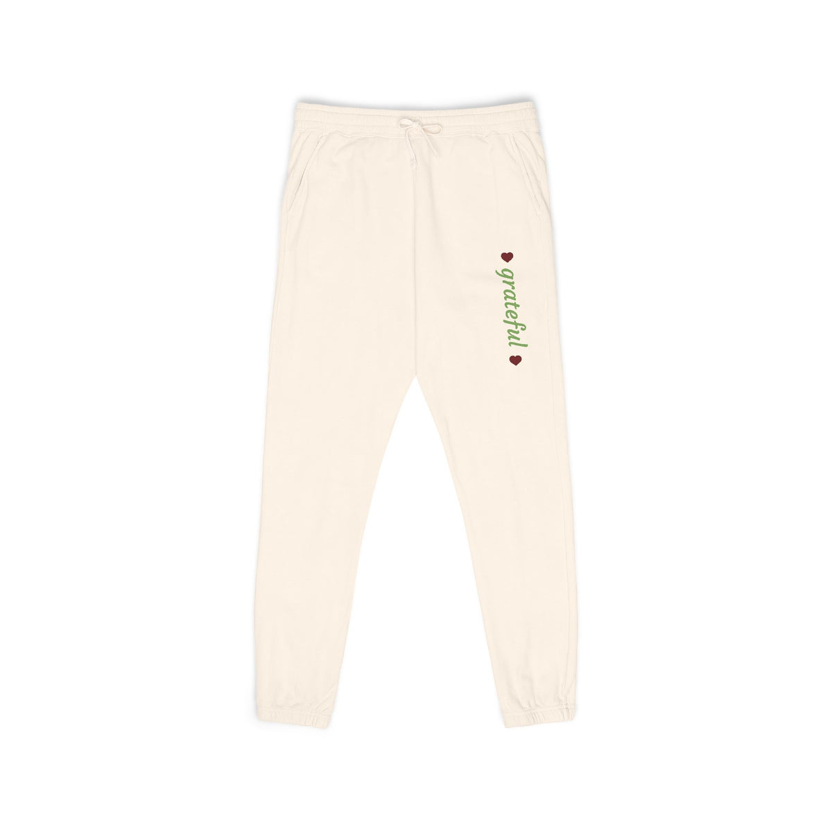 Harvest Haze 8 | Grateful' Vertical Green Script Joggers