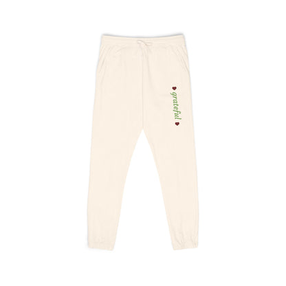 Harvest Haze 8 | Grateful' Vertical Green Script Joggers