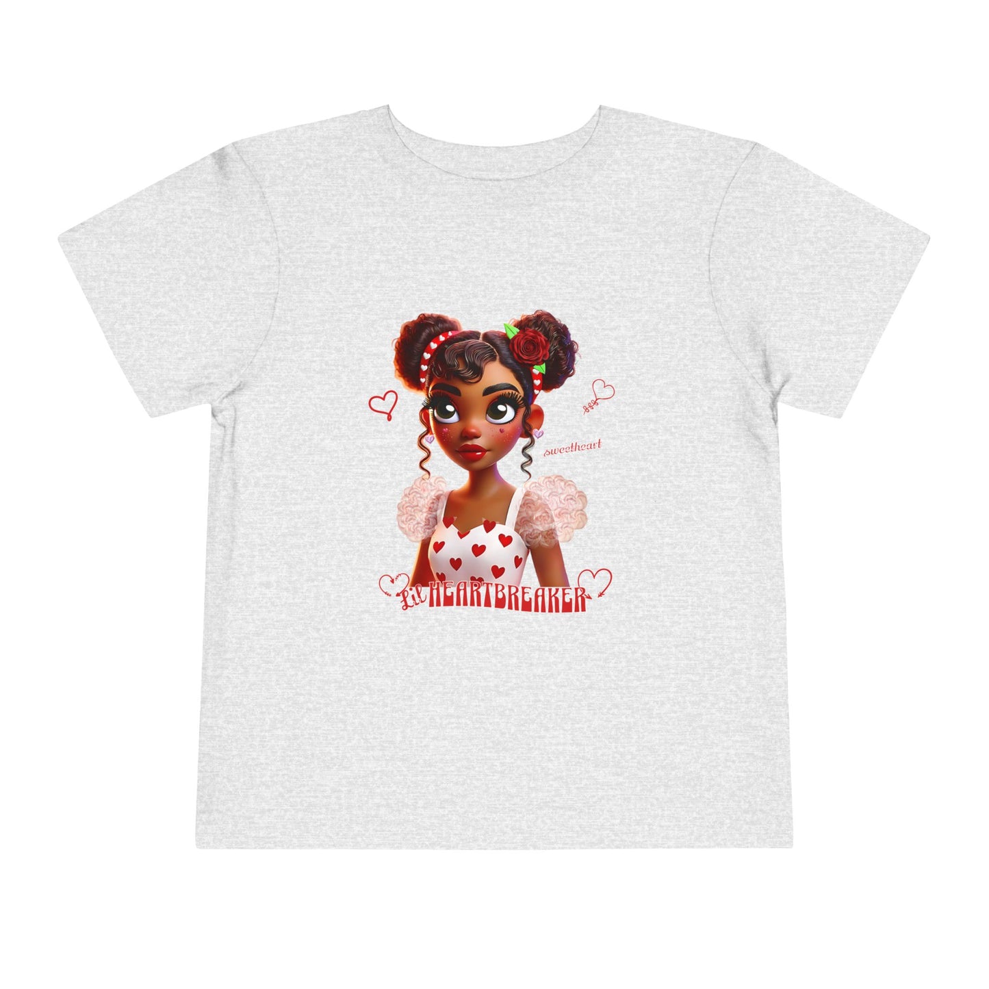 Heartbreaker Girl | Red Typography - Tee, short sleeve toddler