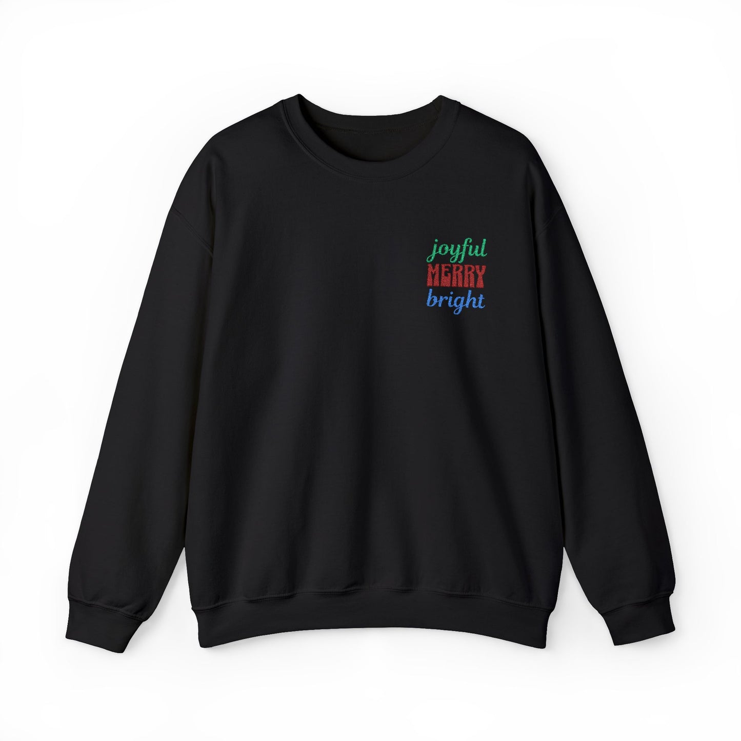 The Joyful Edit2| Merry & Bright Embroidered Sweatshirt (multiple colors)